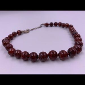 Vintage Red Jasper Beaded Necklace